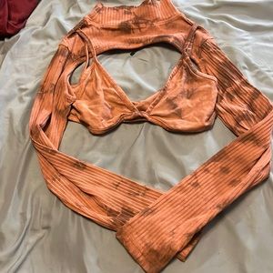 long sleeve turtle neck bralette